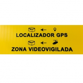 Cartel Localizador Gps y Zona Videovigilada