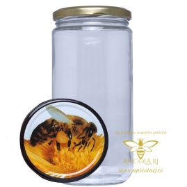 Tarro Miel 1Kg V720, 1176 Uds Tapa Abeja Flor