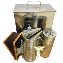 Ahumador Inox Grande, Antichispas y Caja Transporte